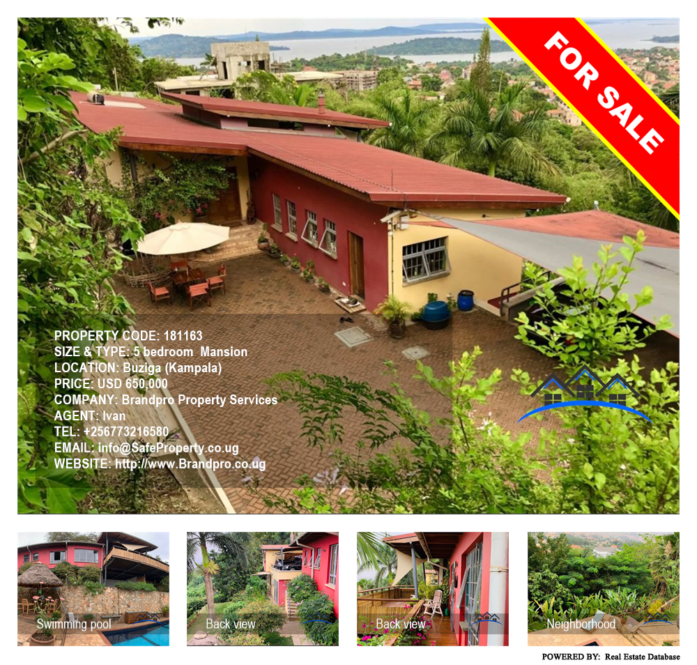 5 bedroom Mansion  for sale in Buziga Kampala Uganda, code: 181163