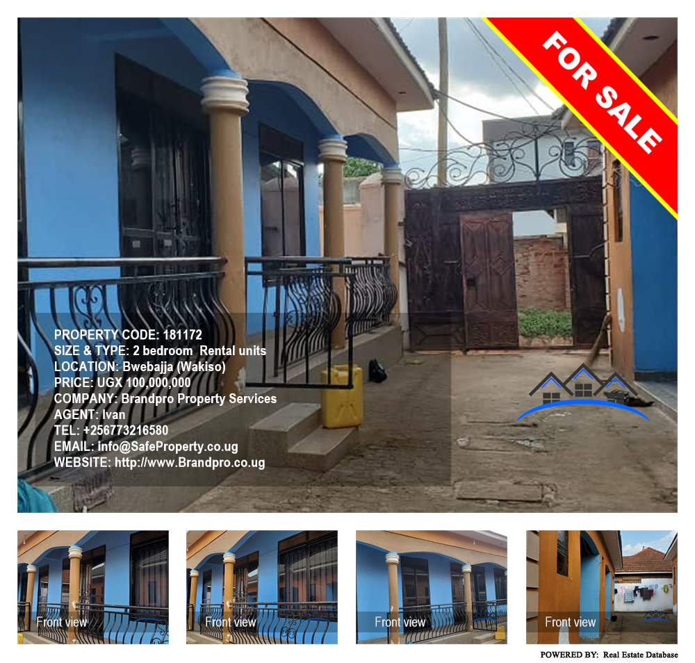 2 bedroom Rental units  for sale in Bwebajja Wakiso Uganda, code: 181172