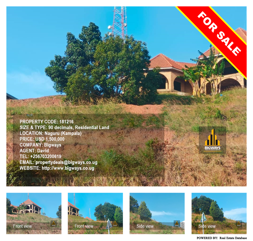 Residential Land  for sale in Naguru Kampala Uganda, code: 181216