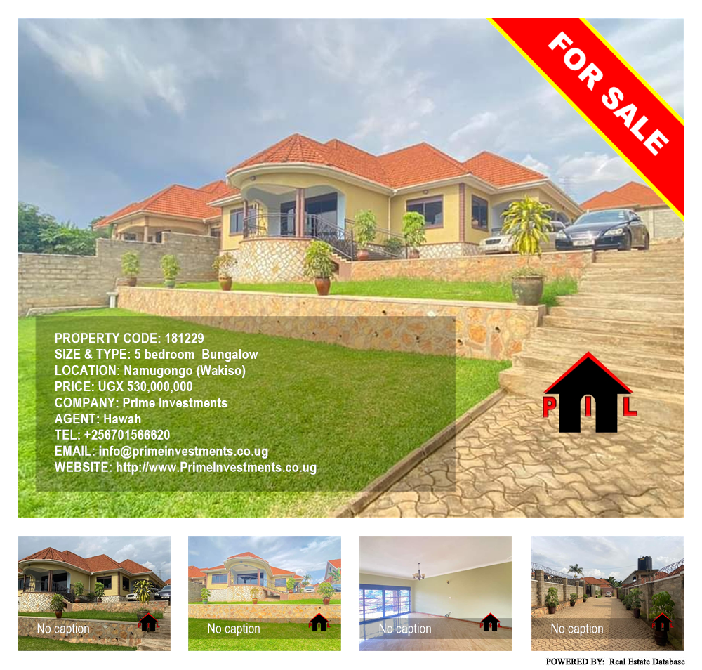 5 bedroom Bungalow  for sale in Namugongo Wakiso Uganda, code: 181229