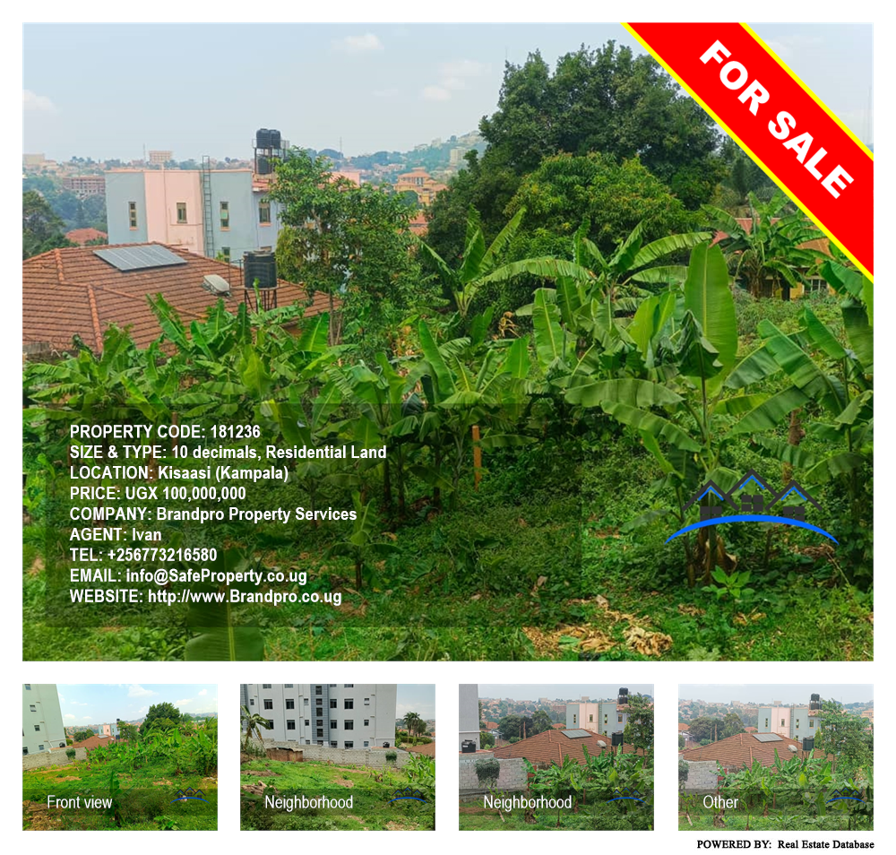 Residential Land  for sale in Kisaasi Kampala Uganda, code: 181236