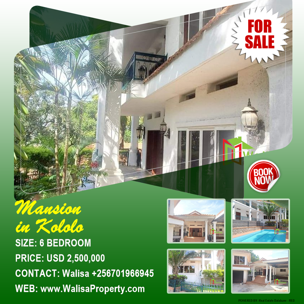 6 bedroom Mansion  for sale in Kololo Kampala Uganda, code: 181292