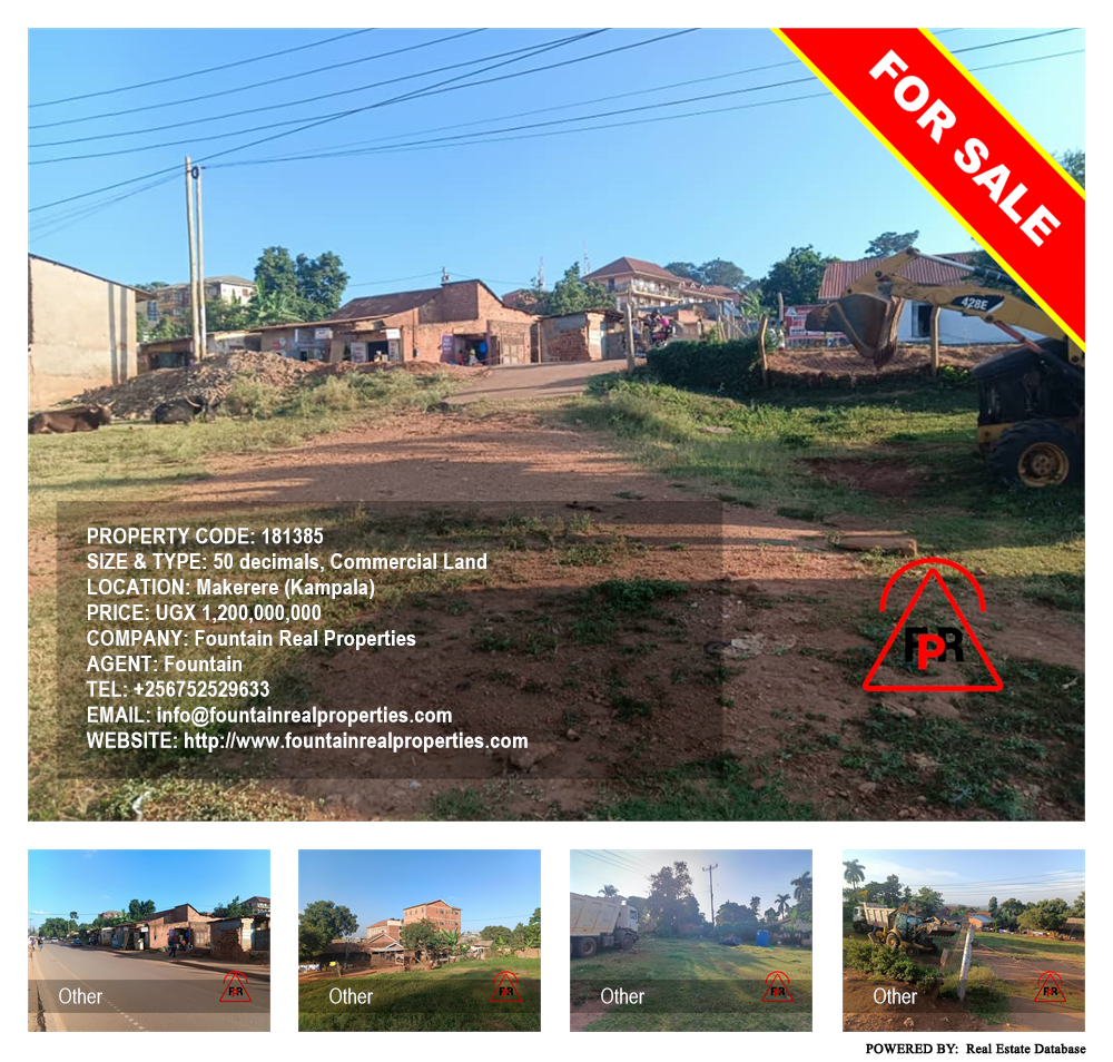 Commercial Land  for sale in Makerere Kampala Uganda, code: 181385