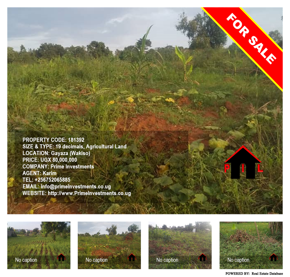 Agricultural Land  for sale in Gayaza Wakiso Uganda, code: 181392