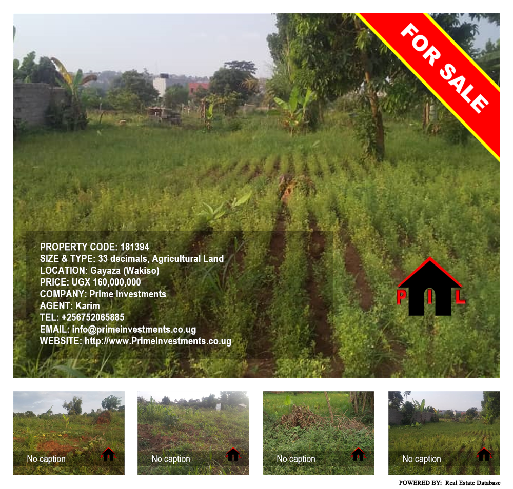 Agricultural Land  for sale in Gayaza Wakiso Uganda, code: 181394