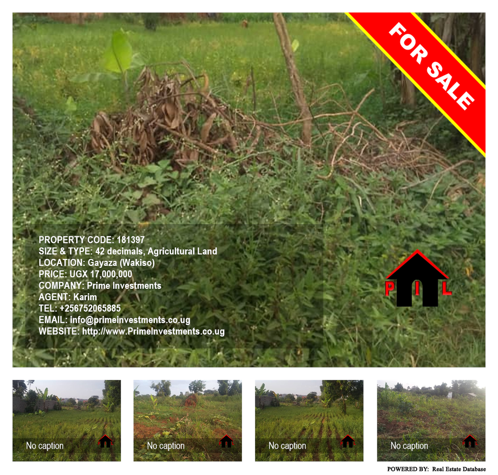 Agricultural Land  for sale in Gayaza Wakiso Uganda, code: 181397