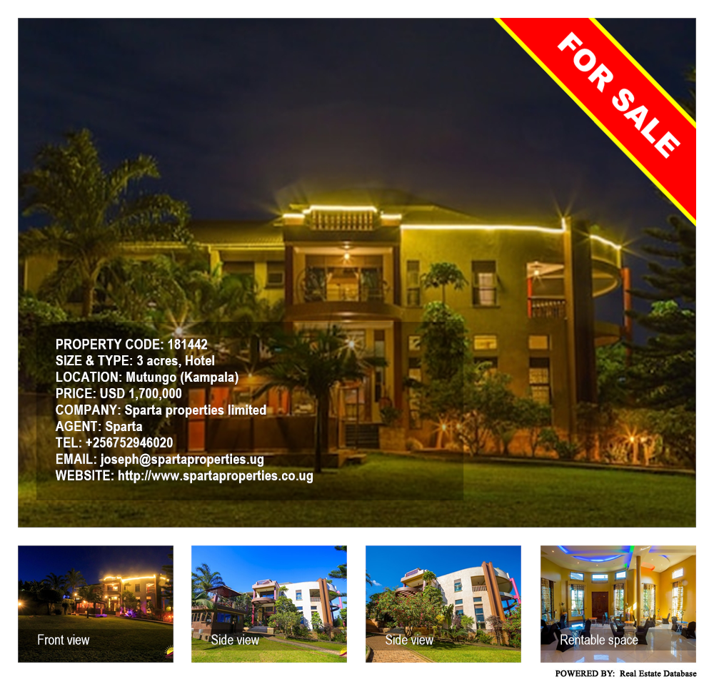 Hotel  for sale in Mutungo Kampala Uganda, code: 181442