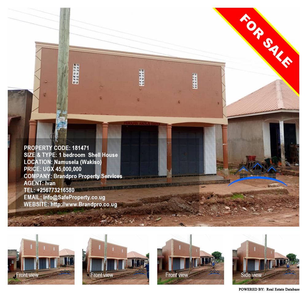 1 bedroom Shell House  for sale in Namusela Wakiso Uganda, code: 181471