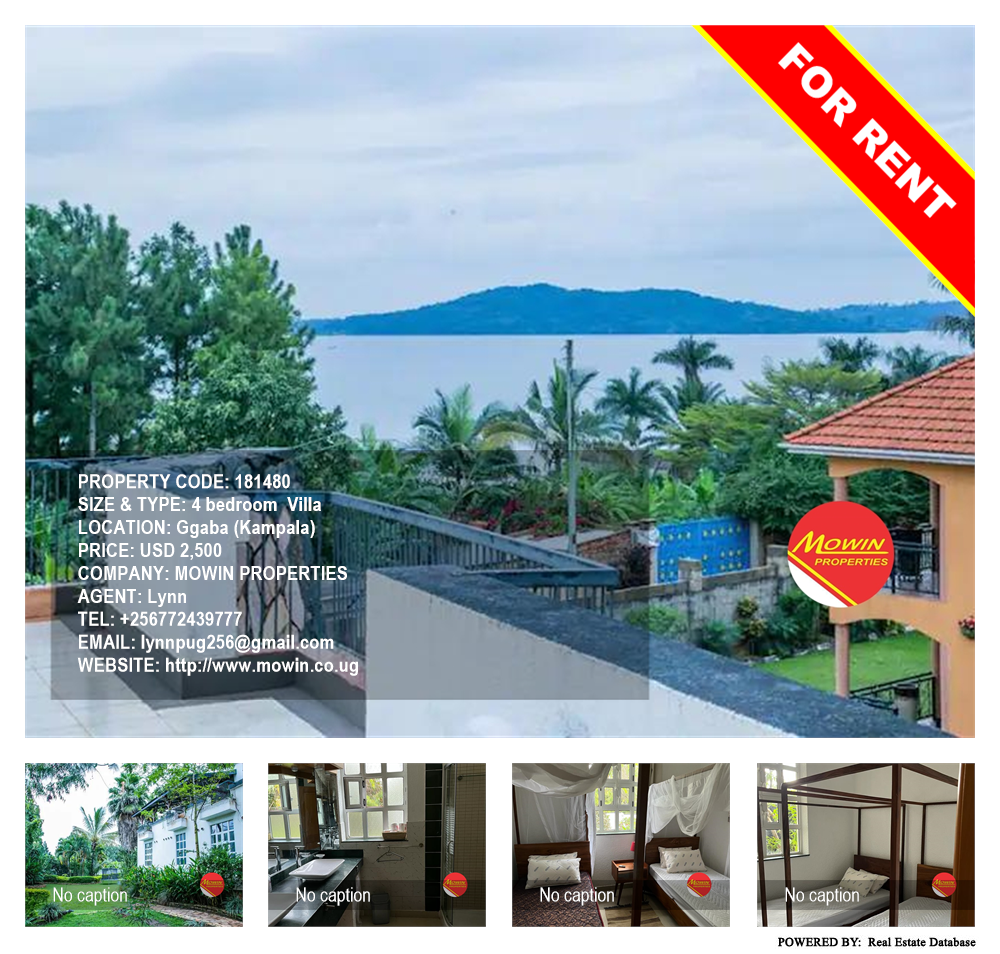 4 bedroom Villa  for rent in Ggaba Kampala Uganda, code: 181480