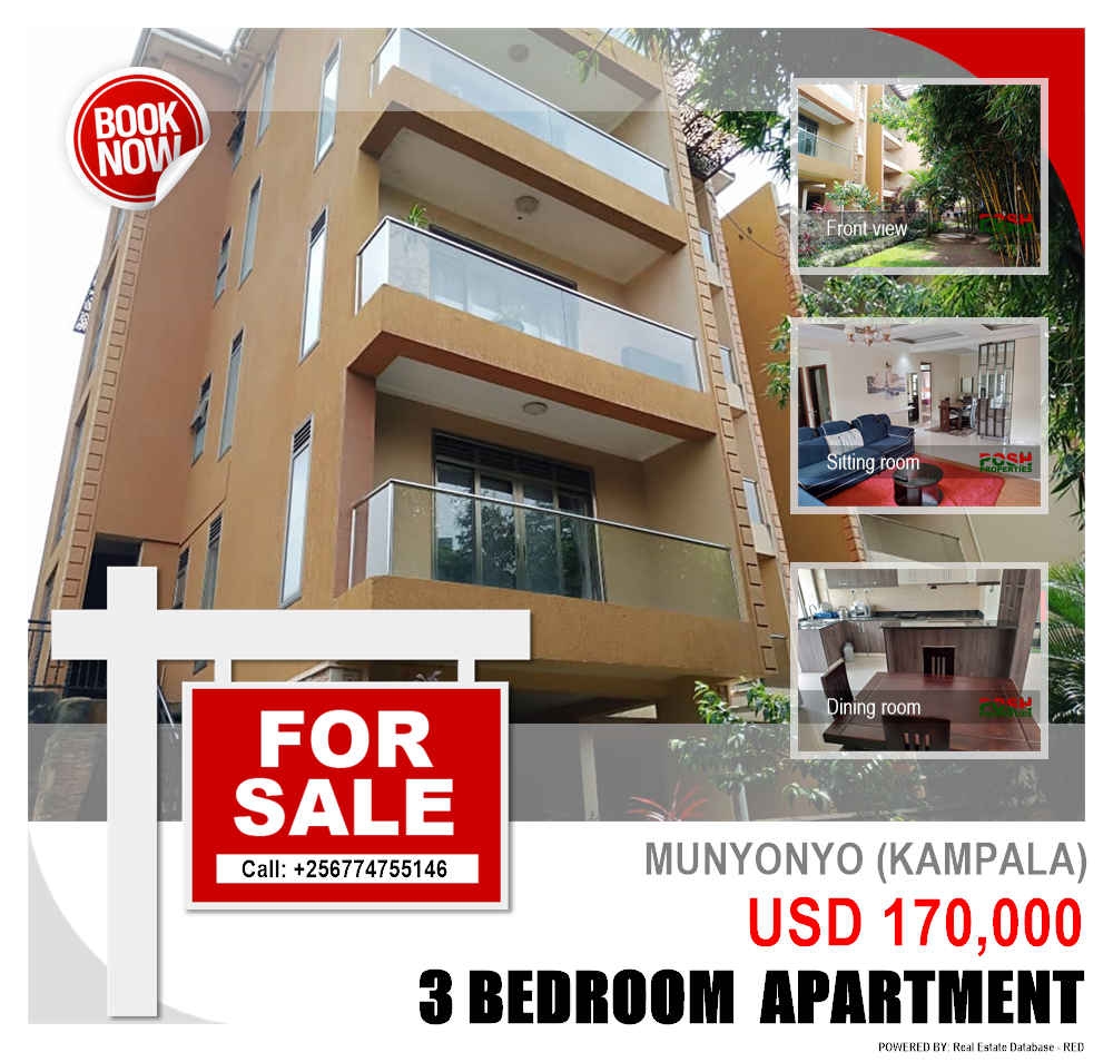 3 bedroom Apartment  for sale in Munyonyo Kampala Uganda, code: 181495