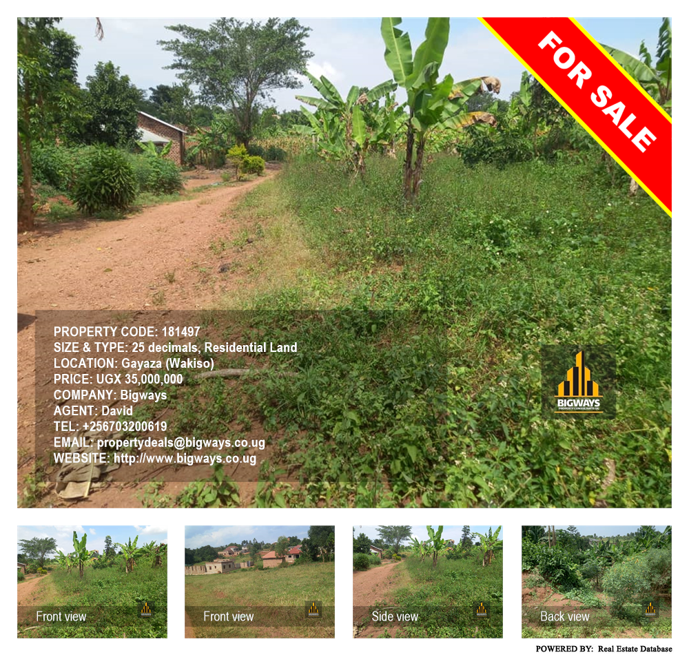 Residential Land  for sale in Gayaza Wakiso Uganda, code: 181497
