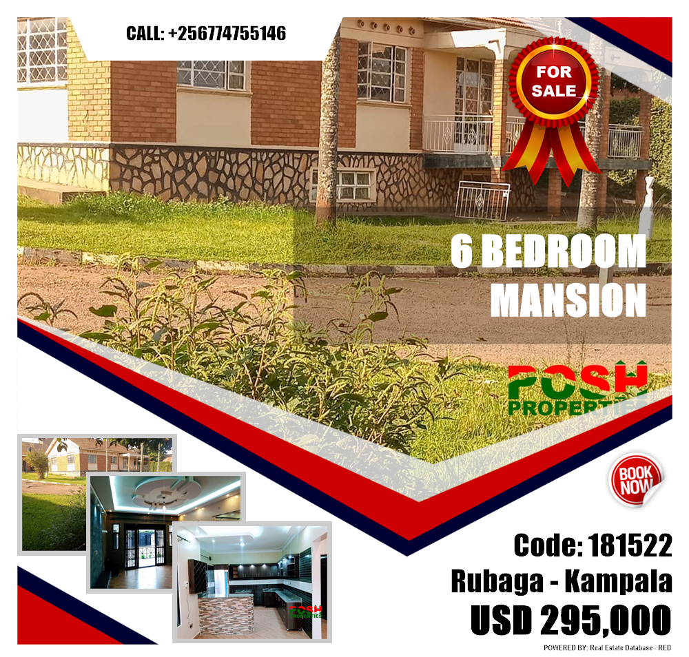 6 bedroom Mansion  for sale in Rubaga Kampala Uganda, code: 181522