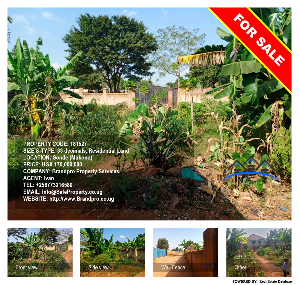 Residential Land  for sale in Sonde Mukono Uganda, code: 181527