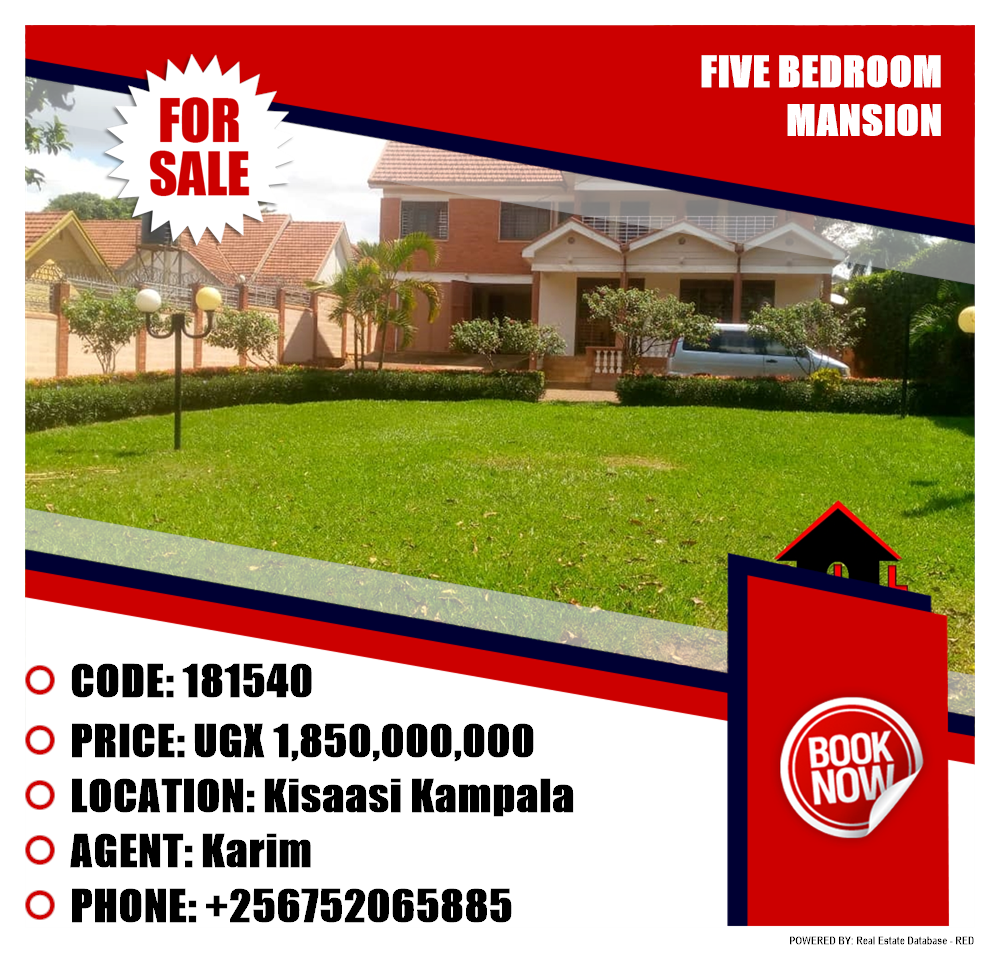 5 bedroom Mansion  for sale in Kisaasi Kampala Uganda, code: 181540