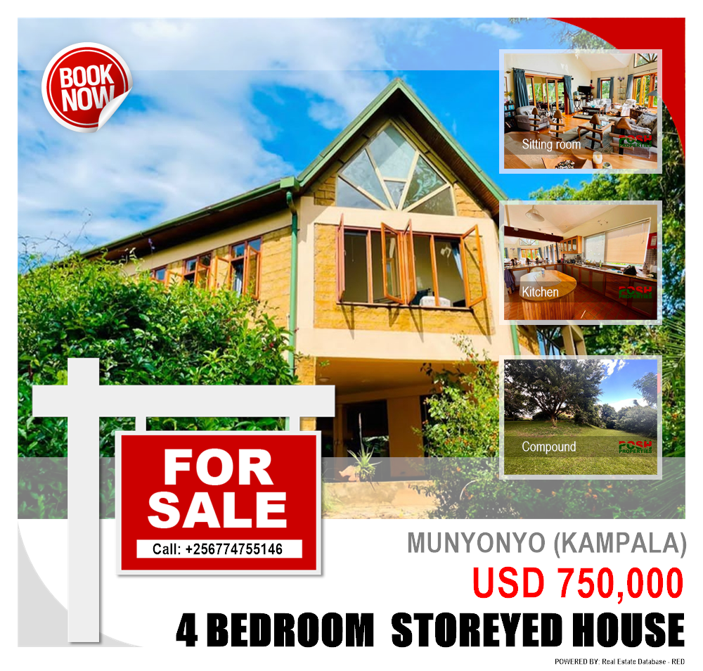 4 bedroom Storeyed house  for sale in Munyonyo Kampala Uganda, code: 181544