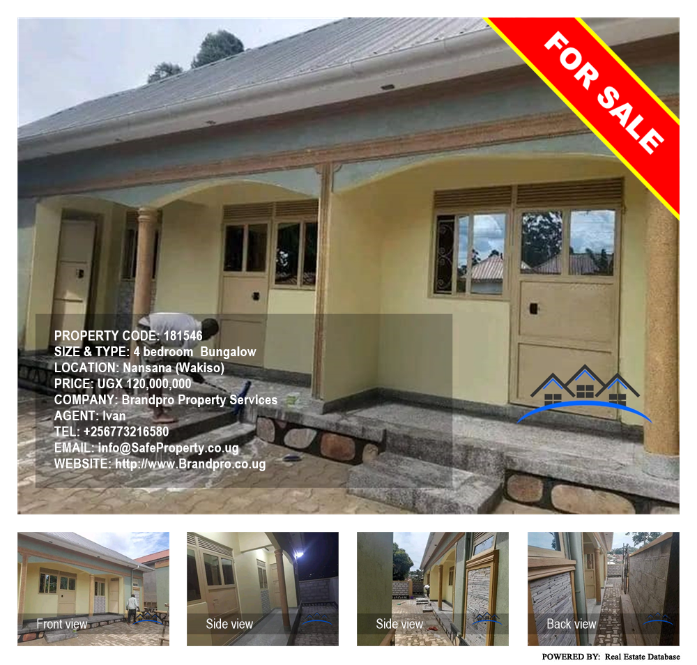 4 bedroom Bungalow  for sale in Nansana Wakiso Uganda, code: 181546
