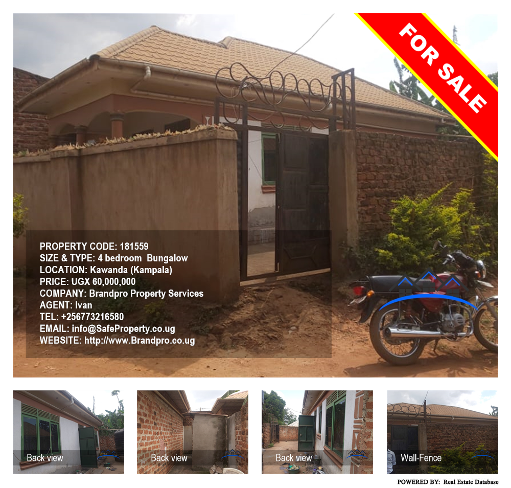 4 bedroom Bungalow  for sale in Kawanda Kampala Uganda, code: 181559