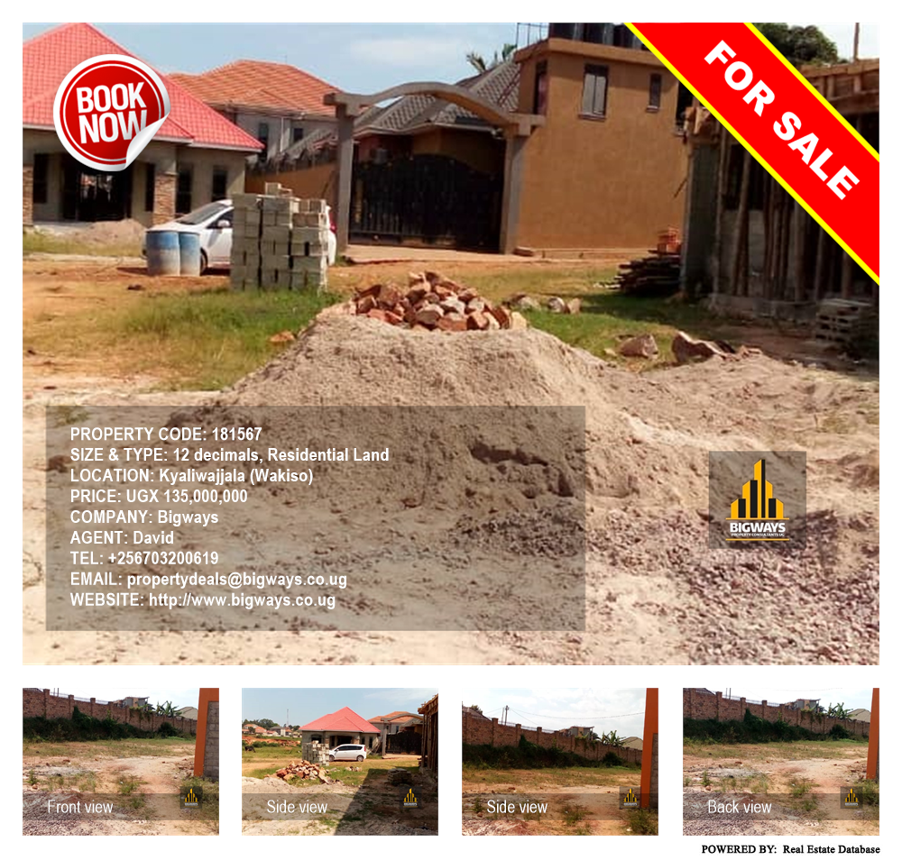 Residential Land  for sale in Kyaliwajjala Wakiso Uganda, code: 181567