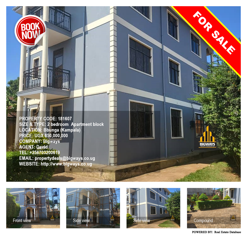 2 bedroom Apartment block  for sale in Bbunga Kampala Uganda, code: 181607