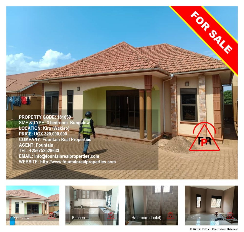 3 bedroom Bungalow  for sale in Kira Wakiso Uganda, code: 181630