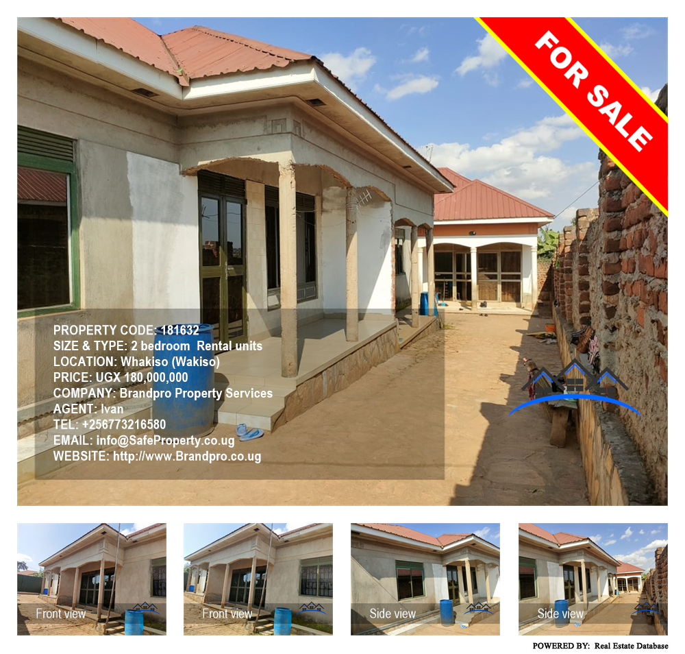 2 bedroom Rental units  for sale in Whakiso Wakiso Uganda, code: 181632