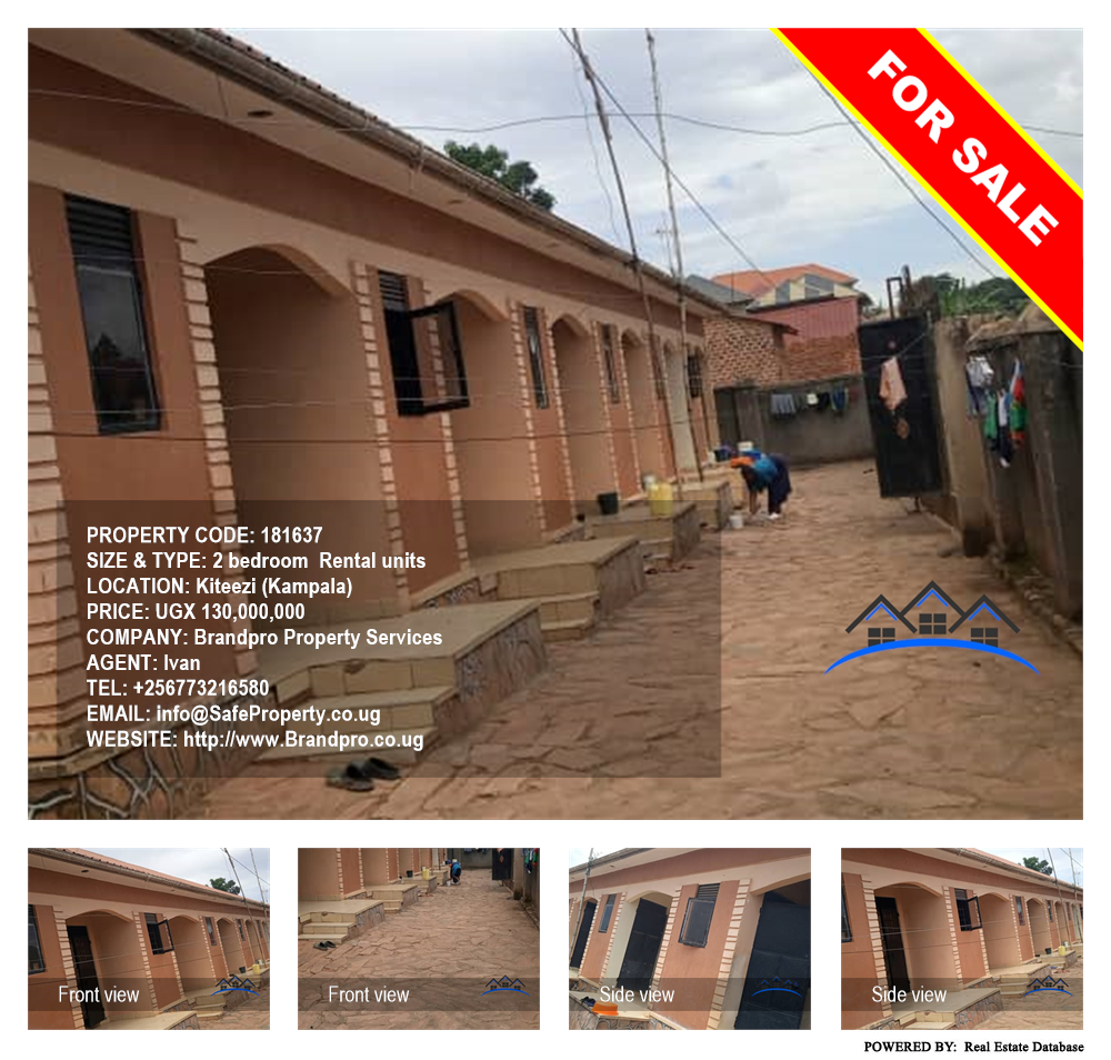 2 bedroom Rental units  for sale in Kiteezi Kampala Uganda, code: 181637