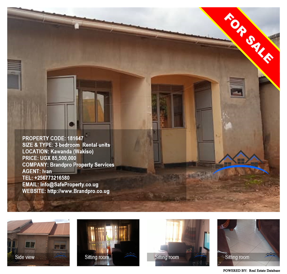 3 bedroom Rental units  for sale in Kawanda Wakiso Uganda, code: 181647