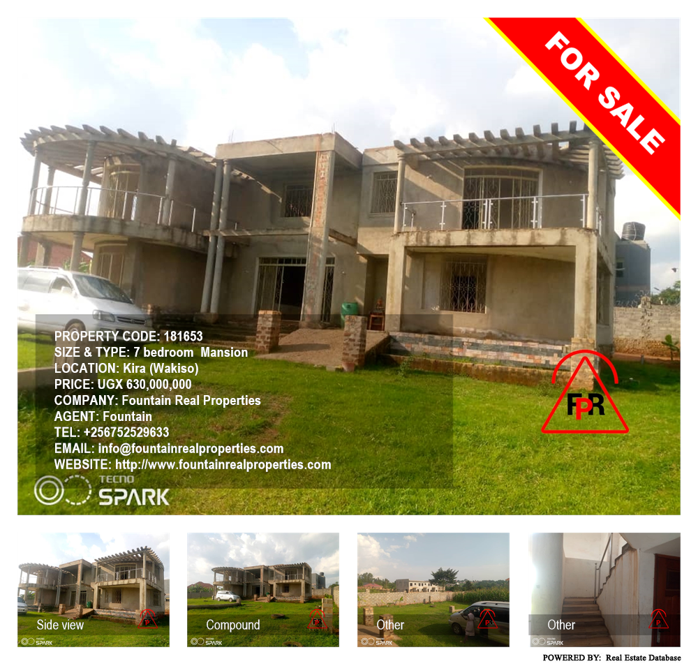 7 bedroom Mansion  for sale in Kira Wakiso Uganda, code: 181653