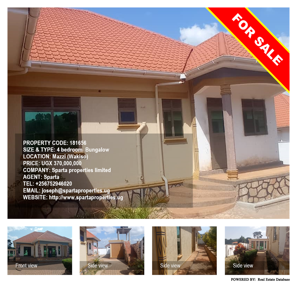 4 bedroom Bungalow  for sale in Mazzi Wakiso Uganda, code: 181656