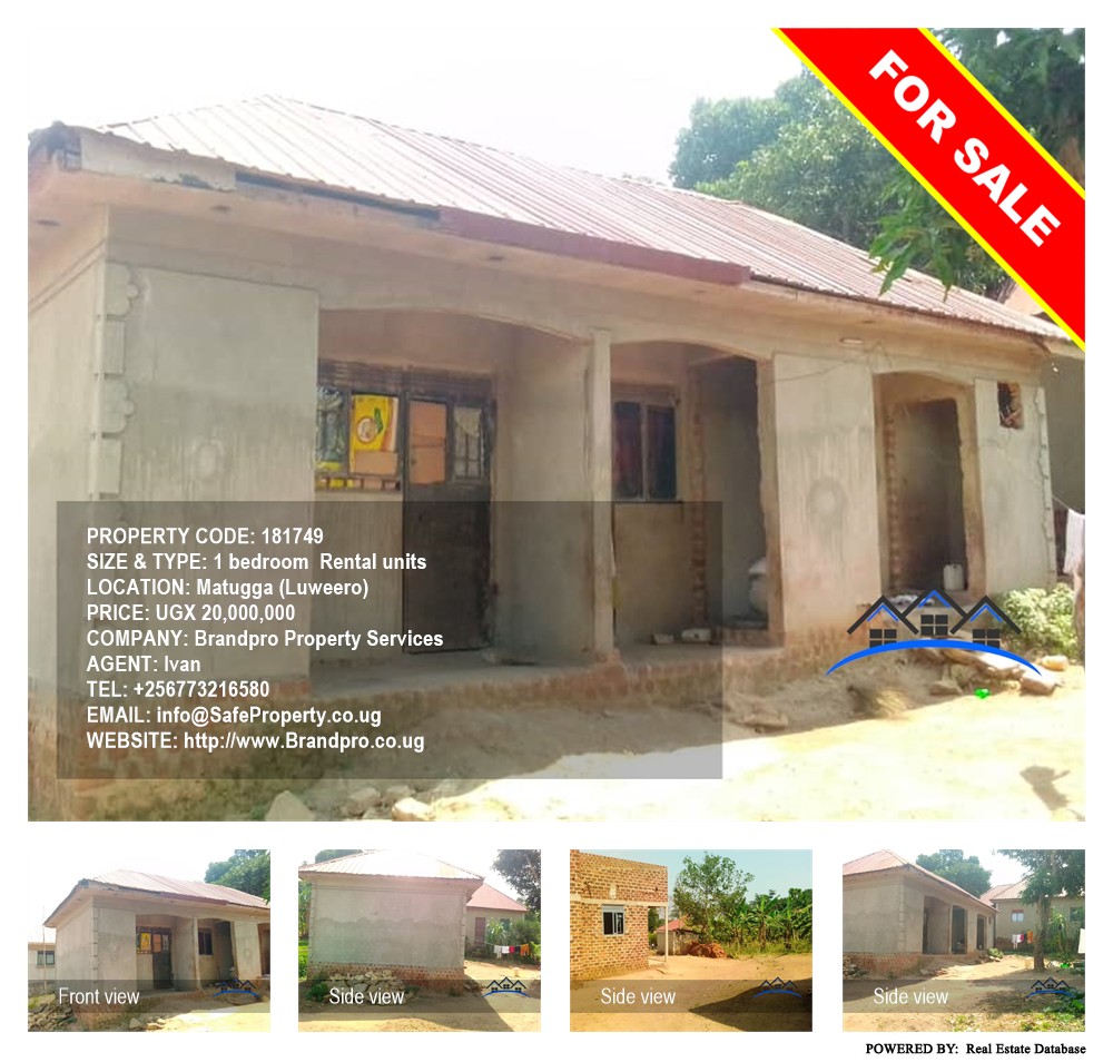1 bedroom Rental units  for sale in Matugga Luweero Uganda, code: 181749
