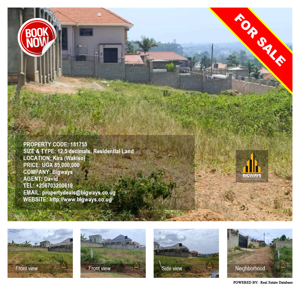 Residential Land  for sale in Kira Wakiso Uganda, code: 181755