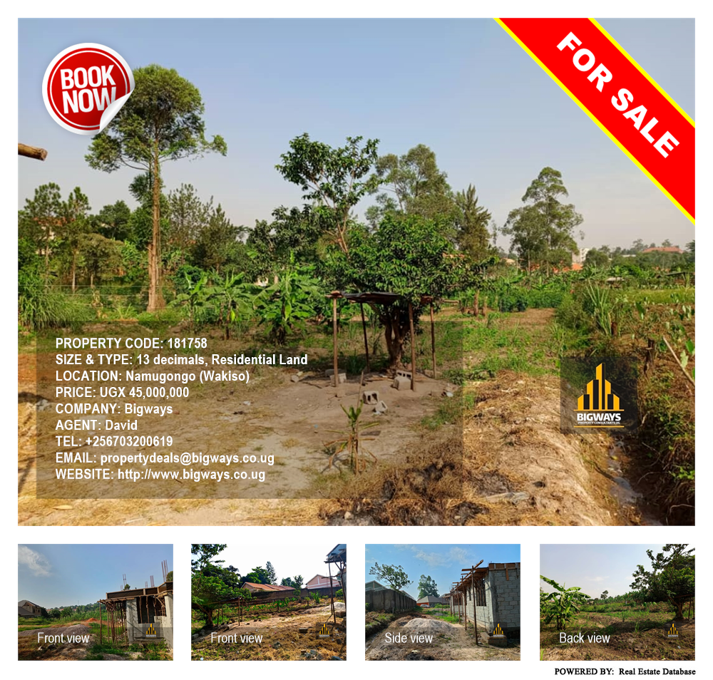 Residential Land  for sale in Namugongo Wakiso Uganda, code: 181758