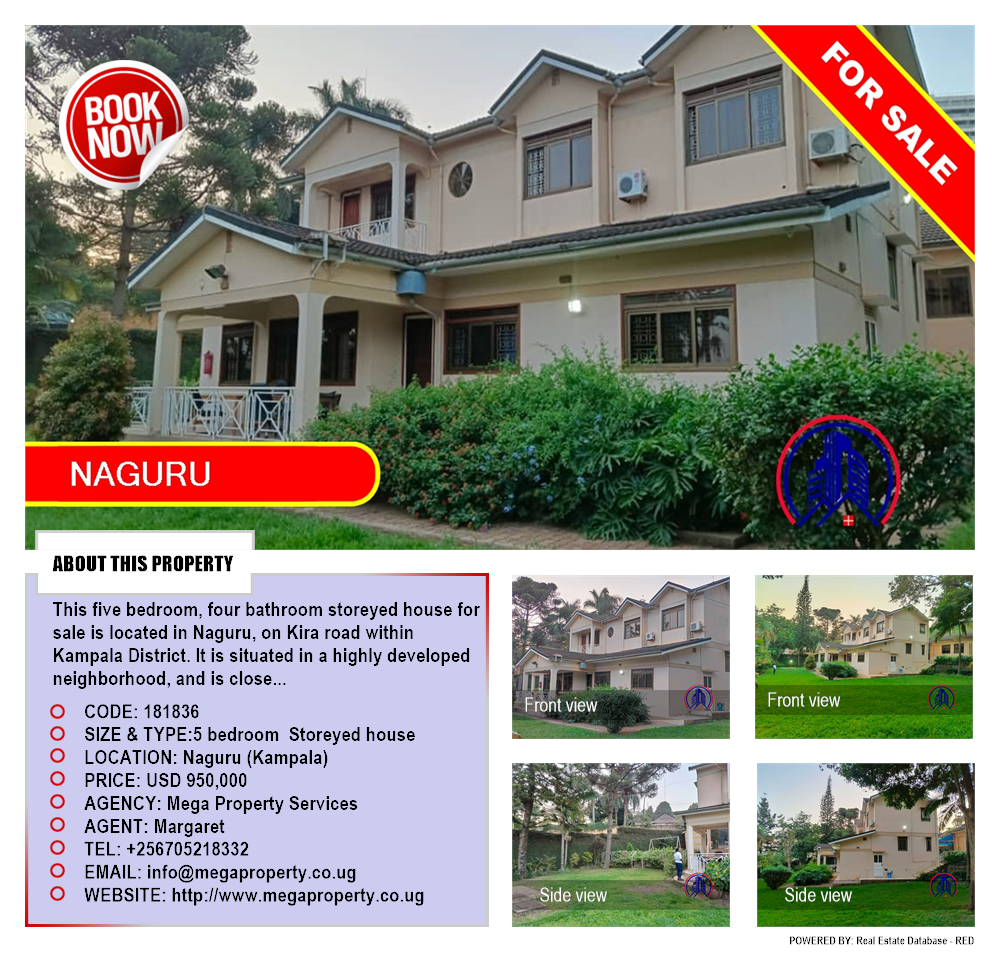5 bedroom Storeyed house  for sale in Naguru Kampala Uganda, code: 181836