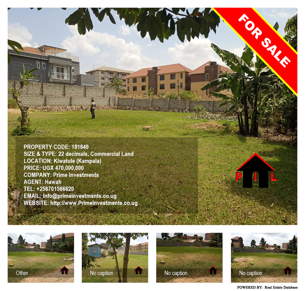 Commercial Land  for sale in Kiwaatule Kampala Uganda, code: 181849