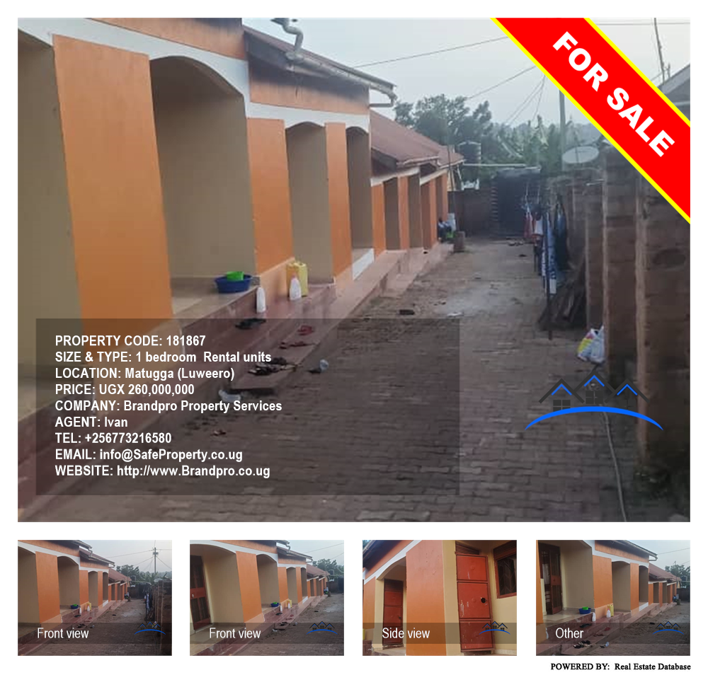 1 bedroom Rental units  for sale in Matugga Luweero Uganda, code: 181867