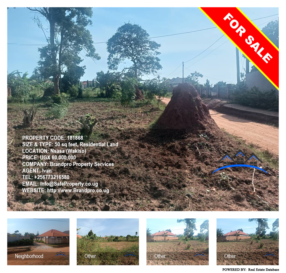 Residential Land  for sale in Nsasa Wakiso Uganda, code: 181868
