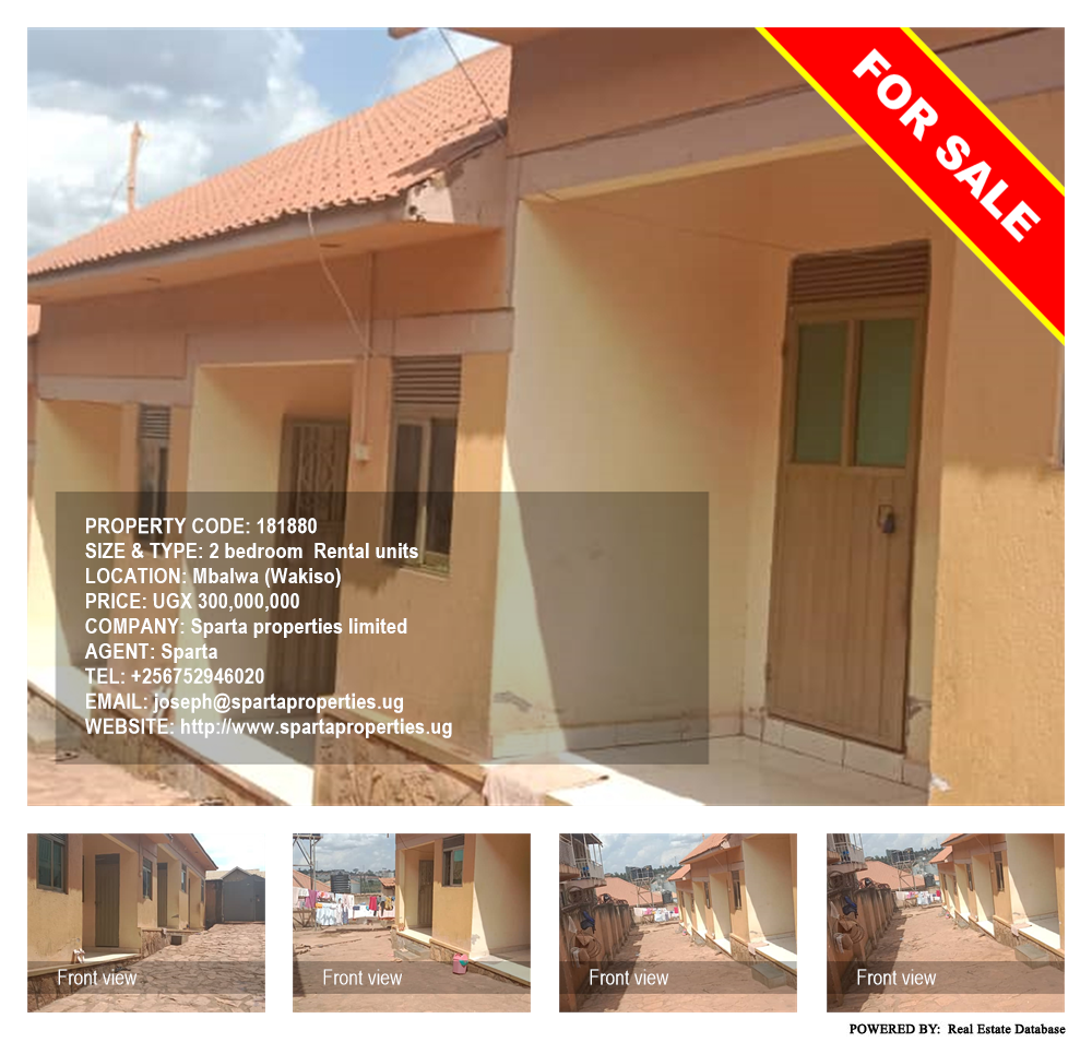 2 bedroom Rental units  for sale in Mbalwa Wakiso Uganda, code: 181880