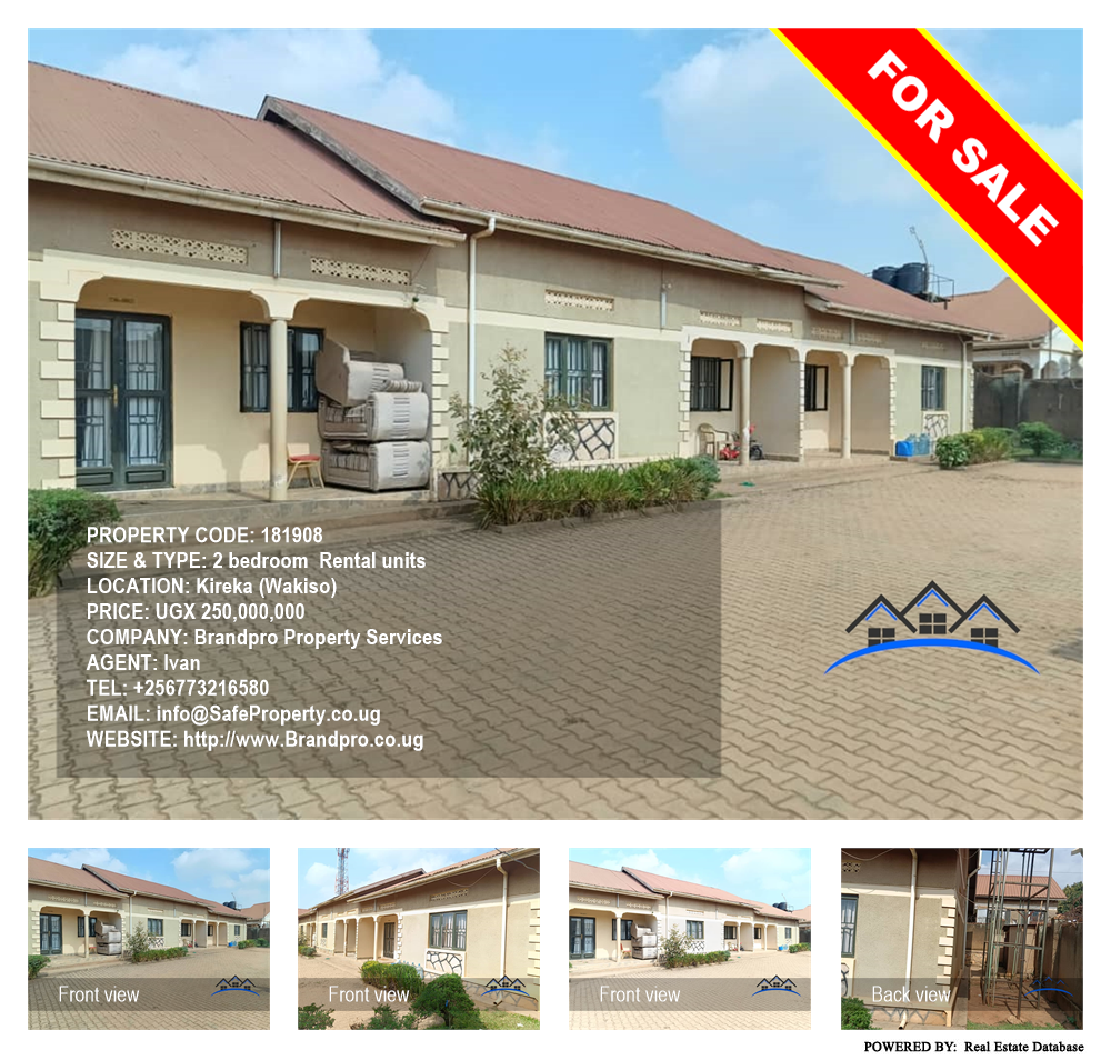 2 bedroom Rental units  for sale in Kireka Wakiso Uganda, code: 181908