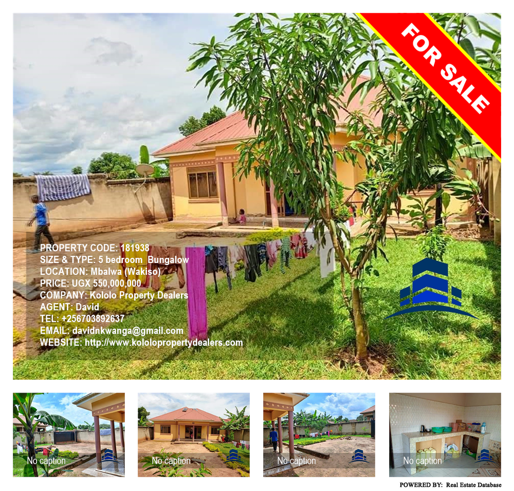 5 bedroom Bungalow  for sale in Mbalwa Wakiso Uganda, code: 181938