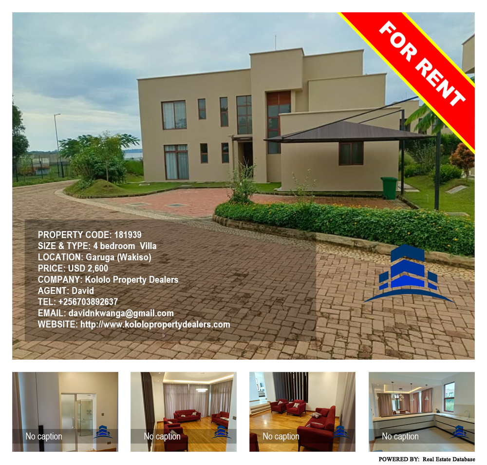 4 bedroom Villa  for rent in Garuga Wakiso Uganda, code: 181939