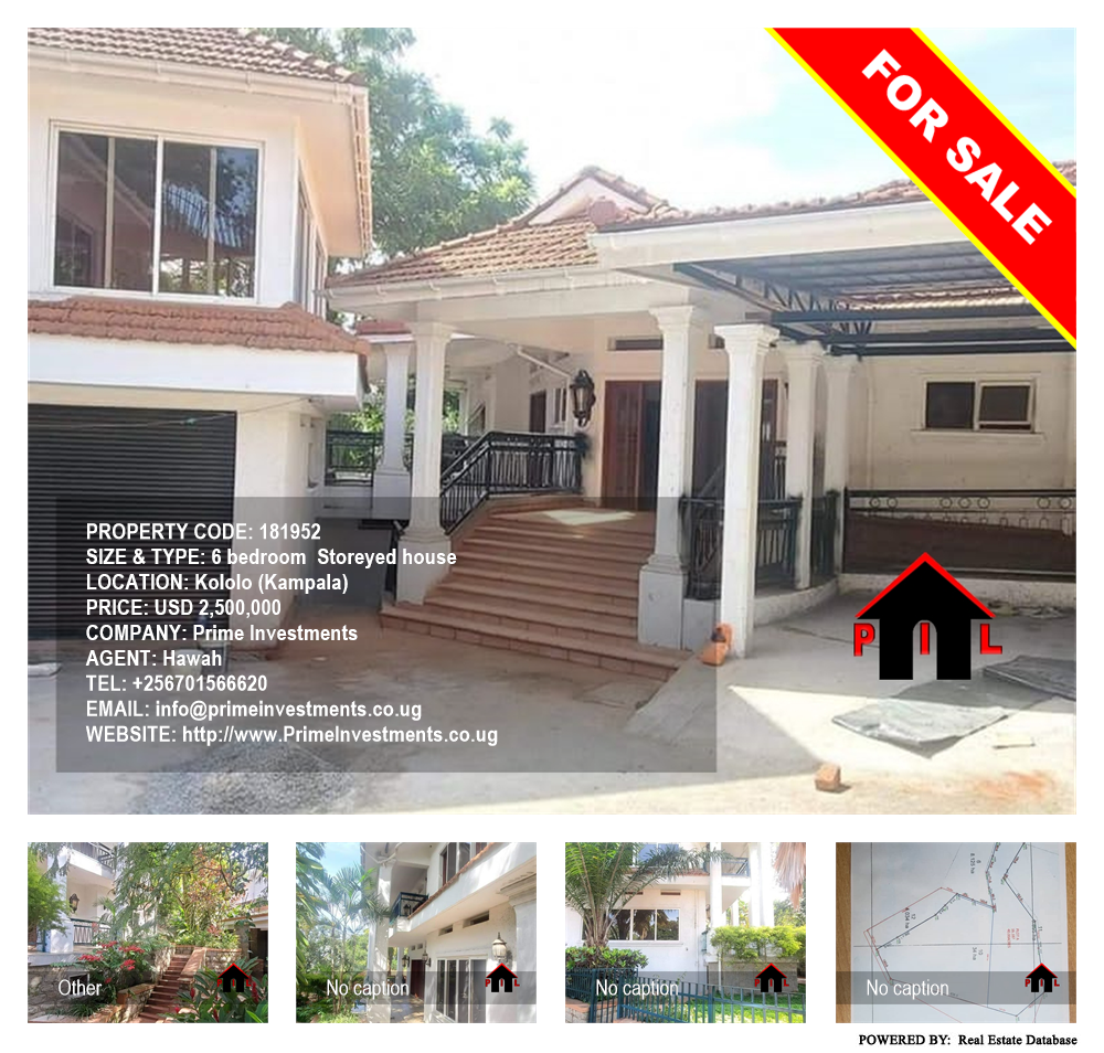 6 bedroom Storeyed house  for sale in Kololo Kampala Uganda, code: 181952