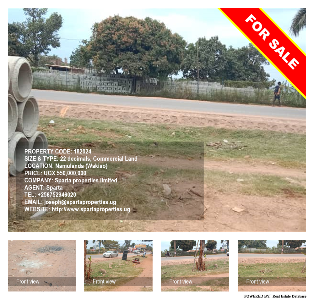 Commercial Land  for sale in Namulanda Wakiso Uganda, code: 182024