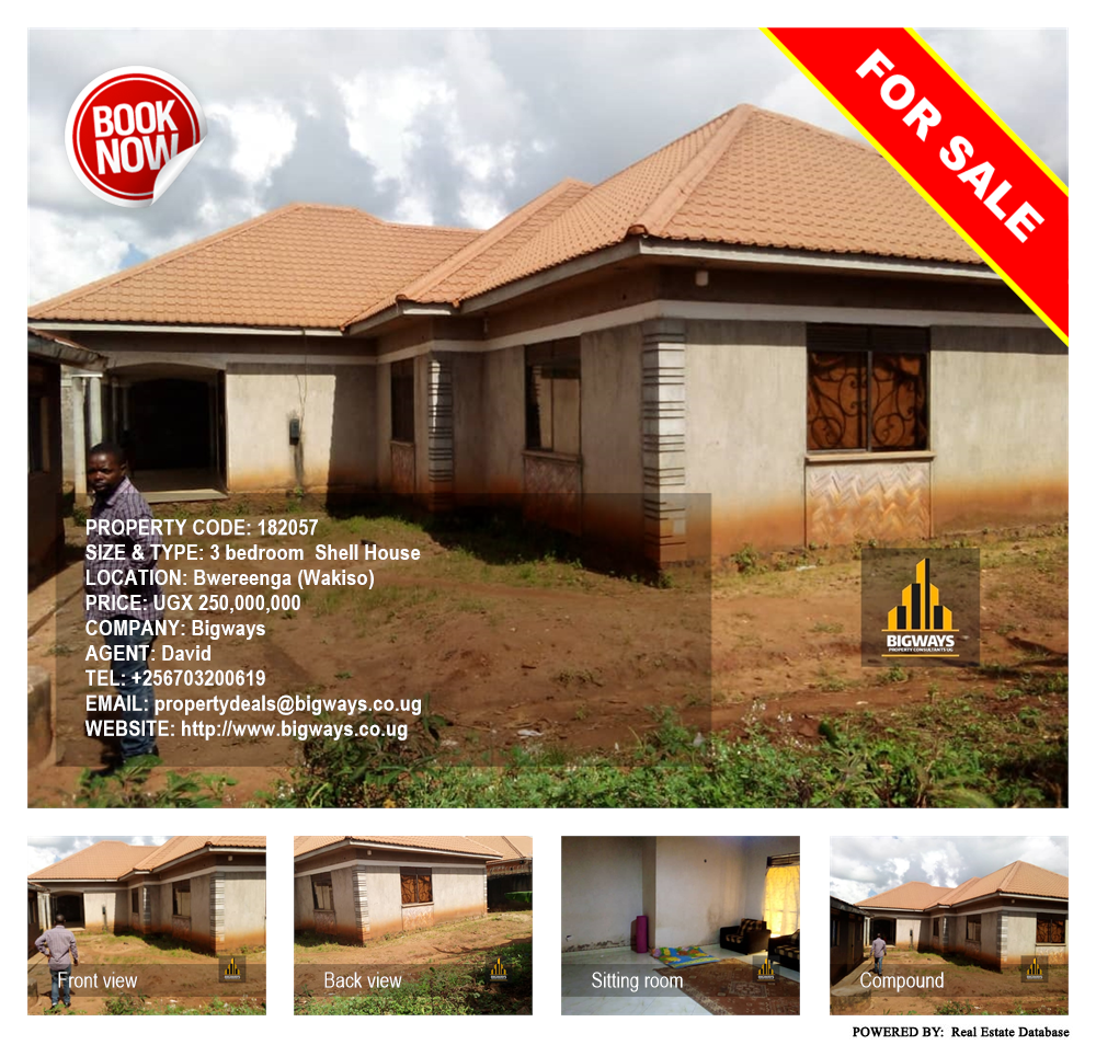 3 bedroom Shell House  for sale in Bwelenga Wakiso Uganda, code: 182057