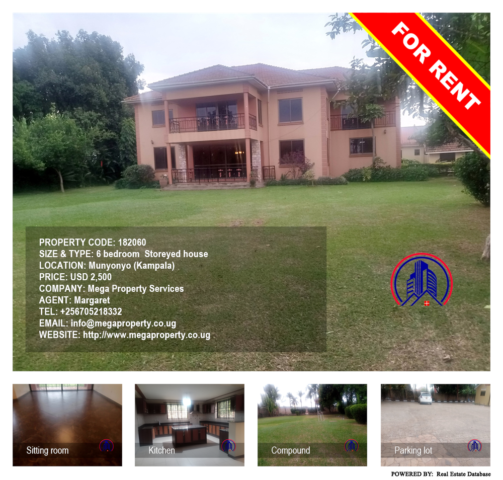 6 bedroom Storeyed house  for rent in Munyonyo Kampala Uganda, code: 182060