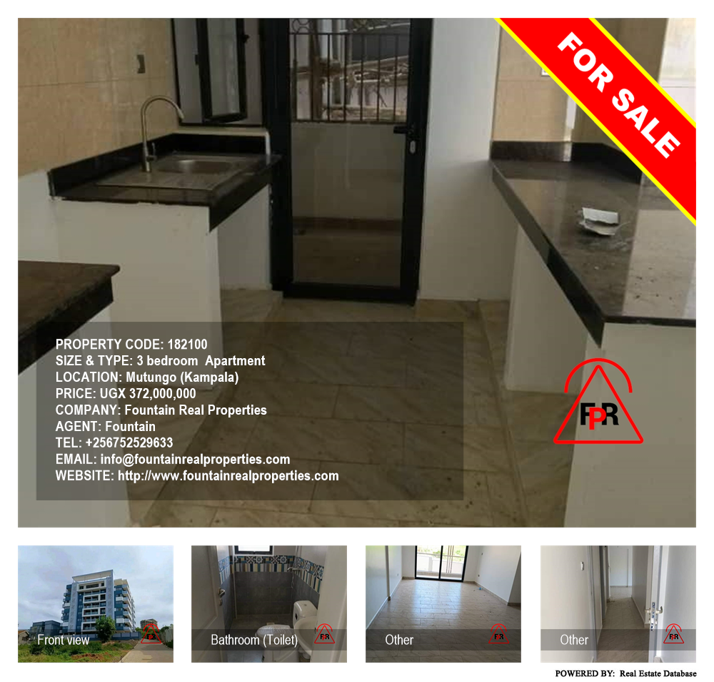 3 bedroom Apartment  for sale in Mutungo Kampala Uganda, code: 182100