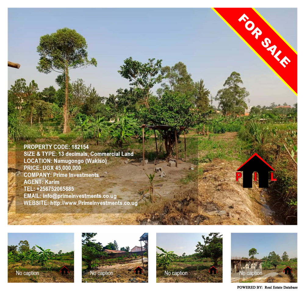 Commercial Land  for sale in Namugongo Wakiso Uganda, code: 182154
