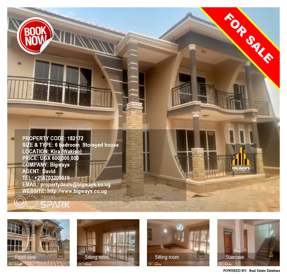 6 bedroom Storeyed house  for sale in Kira Wakiso Uganda, code: 182172