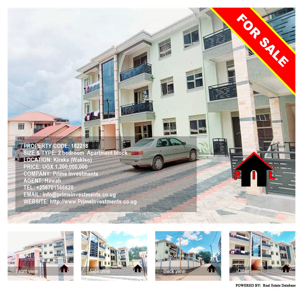 2 bedroom Apartment block  for sale in Kireka Wakiso Uganda, code: 182218
