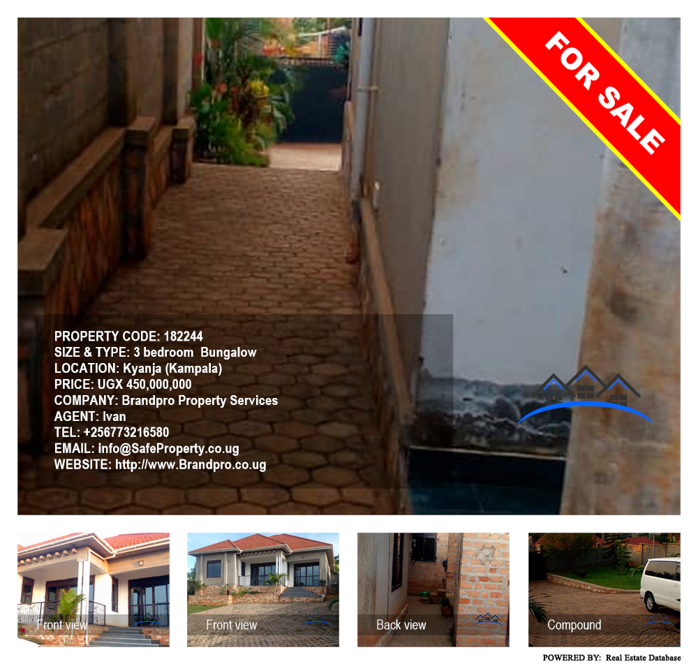 3 bedroom Bungalow  for sale in Kyanja Kampala Uganda, code: 182244