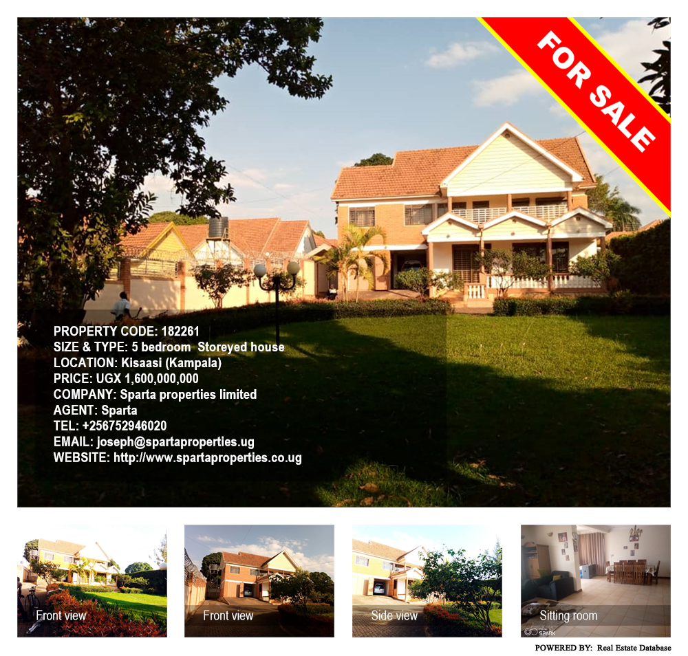 5 bedroom Storeyed house  for sale in Kisaasi Kampala Uganda, code: 182261